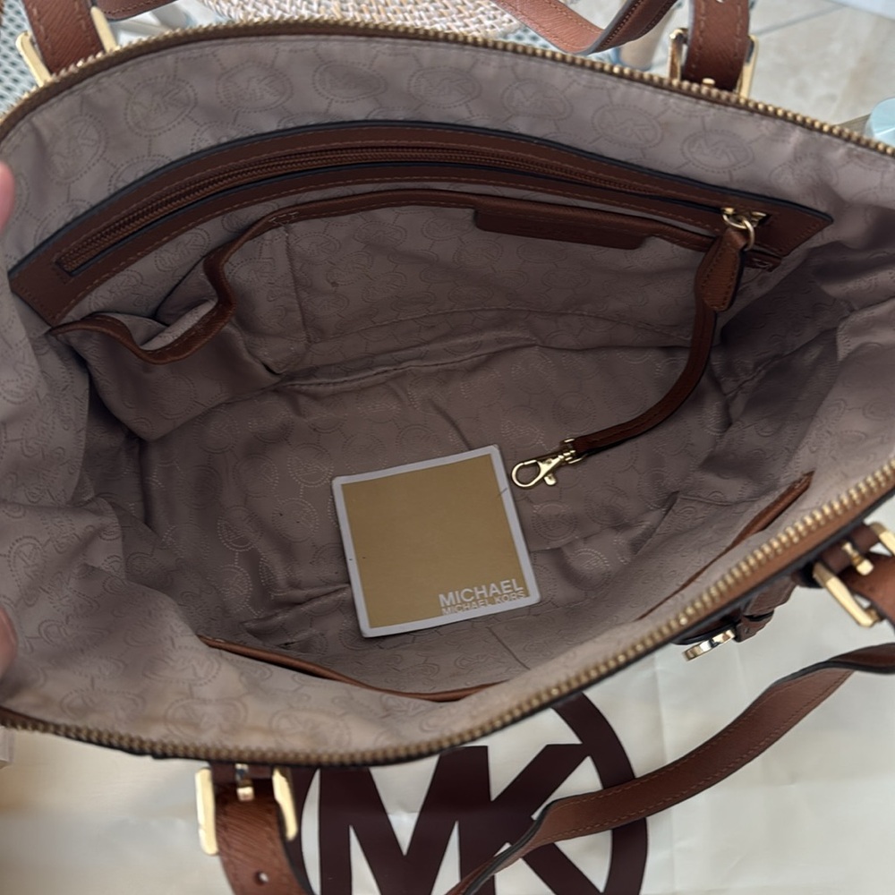Michael Kors Tan Leather Shoulder Bag - Picture 5 of 7